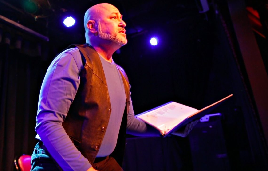 Philip Paul Kelly performing at the Triad Theater in New York City