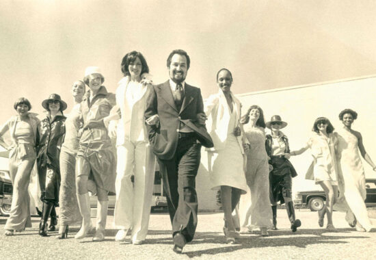 Fashion Designer Albert Capraro with models.